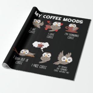Papel De Presente Meu Presente De Café Moods Owt Owl Amava Café