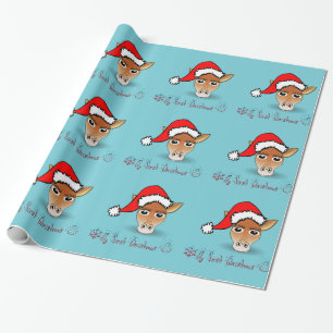 Papel De Presente Meu primeiro girafa do bebê do Natal