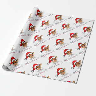 Papel De Presente Meu primeiro girafa do bebê do Natal