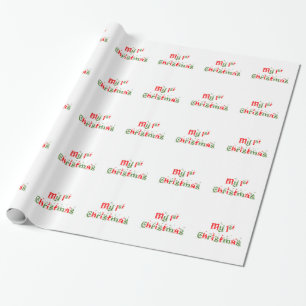 Papel De Presente Meu primeiro Natal