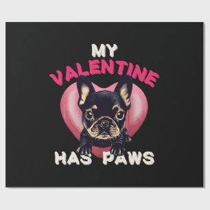 Papel De Presente Meu Valentim tem Patas amante de cães