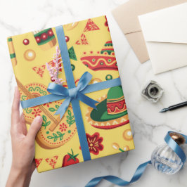 Papel De Presente Mexican Cinco De Mayo Pattern 