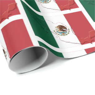 Papel De Presente MÉXICO   Bandera do México   BANDEIRA MEXICANA