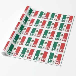 Papel De Presente México e Bandeira Mexicana