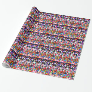 Papel De Presente Miçangas coloridas