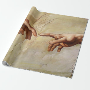 Papel De Presente Michelangelo Criação da Capela de Adão Sistino