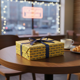 Papel De Presente Michigan Milho e Papel Azul de Embalagem