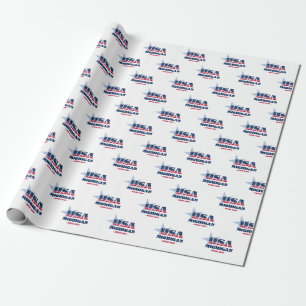 Papel De Presente Michigan Stars and Stripes State