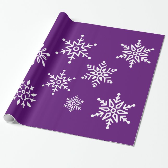 Papel De Presente Midnight Clear - Flocos de neve (Desenrolado)