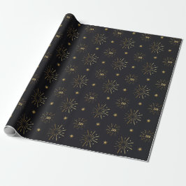 Papel De Presente Midnight Gold Milestone