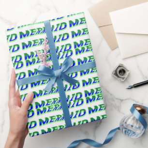 Papel De Presente Mikitiez ocean mermaid venus sea blue