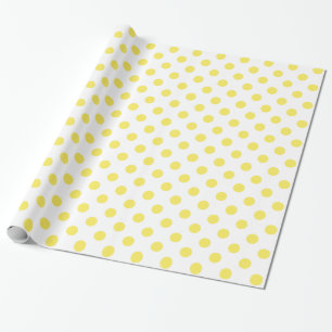 Papel De Presente Milhar Círculos Bolinhas Amarelos