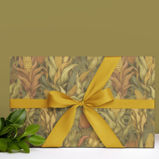 Papel De Presente Milharal de Outono Vintage William Morris
