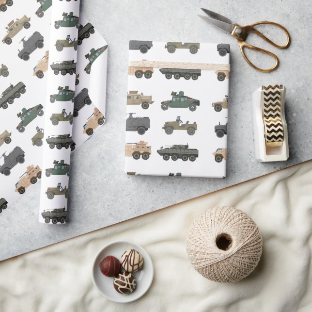 Papel De Presente Military (Artesanato)