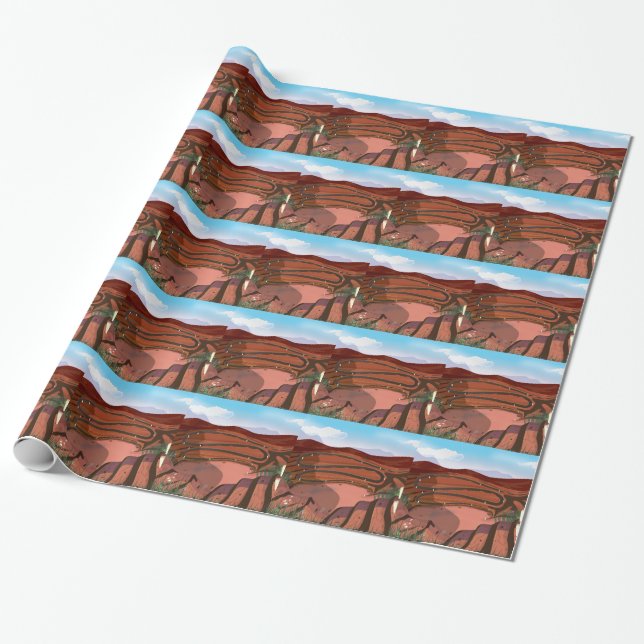 Papel De Presente Mina a Céu Aberto (Desenrolado)