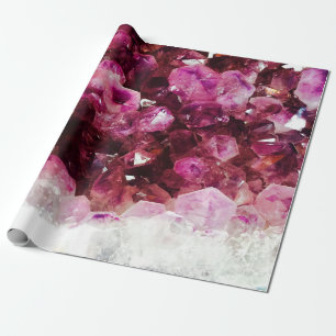 Papel De Presente Minério roxo de ametista cristal