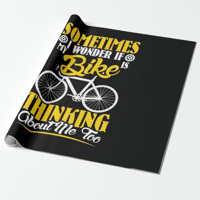 Papel De Presente Minha Bicicleta Pensando Em Mim (Desenrolado)
