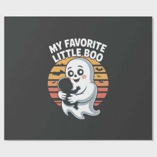 Papel De Presente Minha Camiseta de Halloween Little Boo Favorita