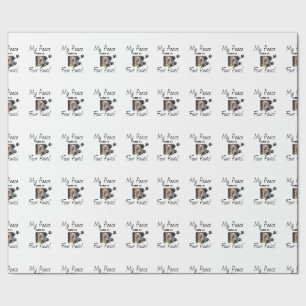 Papel De Presente Minha Paz repousa em quatro patas - citação de Pet