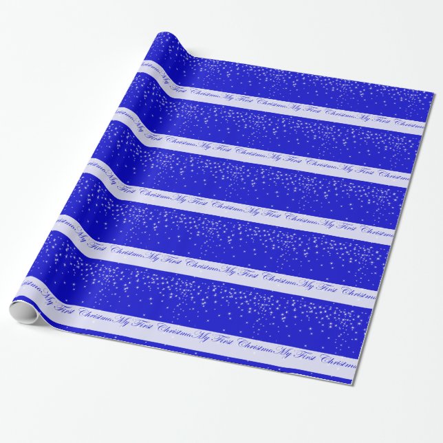 Papel De Presente Minha Primeira Embrulhagem de Presente de Natal (Desenrolado)