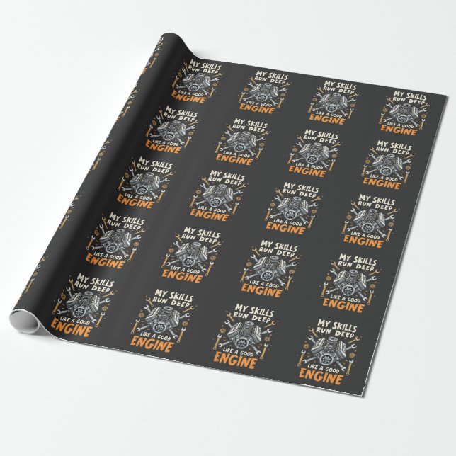 Papel De Presente Minhas habilidades funcionam profundamente como um (Desenrolado)