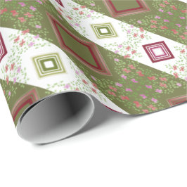 Papel De Presente Mini Floral Acentuado