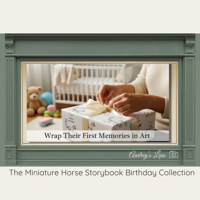 Papel De Presente Miniature Horse Storybook Birthday (Criador carregado)