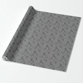 Papel De Presente Miniature Schnauzer Cinza