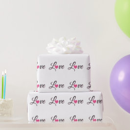 Papel De Presente Minimal Dotted Heart Design