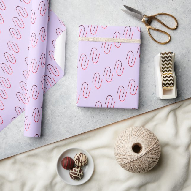 Papel De Presente Minimal Geometric Abstract Line Pattern (Artesanato)