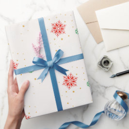 Papel De Presente Minimal Modern Simple Star Pattern Christmas