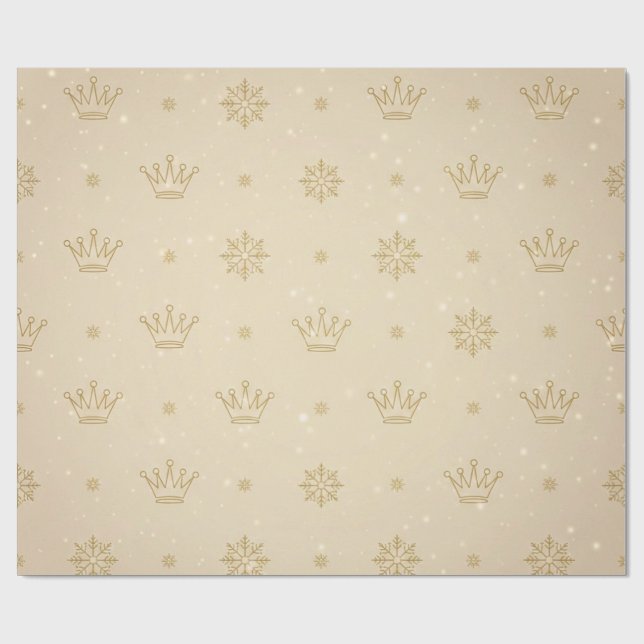 Papel De Presente Minimal Neutral Luxe Christmas Wrapping Paper (Aberto)
