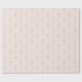 Papel De Presente Minimal Wildflower Pattern with Dots
