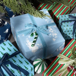 Papel De Presente Minimalist Abstract Green Chic Christmas Tree