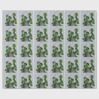 Papel De Presente Minimalist Money Plant -Matte Wrapping Paper