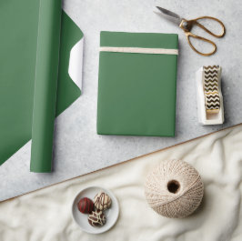 Papel De Presente Minimalist Solid Turf Green #376B3F