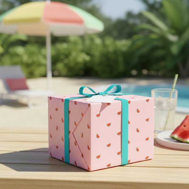 Papel De Presente Minimalist Watermelon Pattern Gift Wrap Paper  (Criador carregado)
