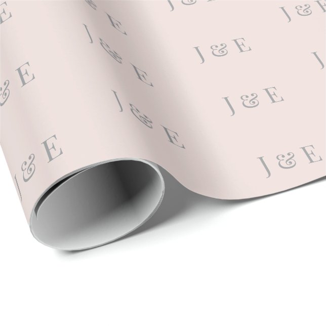 Papel De Presente Minimalist Wedding Wrapping Paper | Warm Blush (Ponta do rolo)