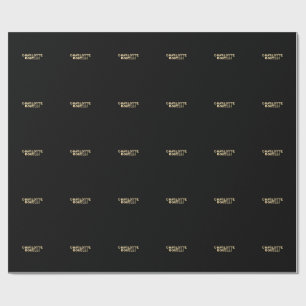 Papel De Presente Minimalista Clássico Profissional Cor Dourada Pret