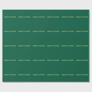 Papel De Presente Minimalista Clássico Profissional Verde Amarelo