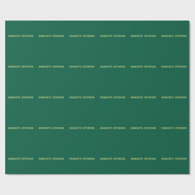 Papel De Presente Minimalista Clássico Profissional Verde Amarelo (Aberto)