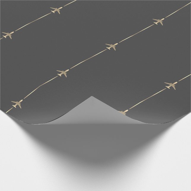 Papel De Presente Minimalista da Aviação (Ponta)