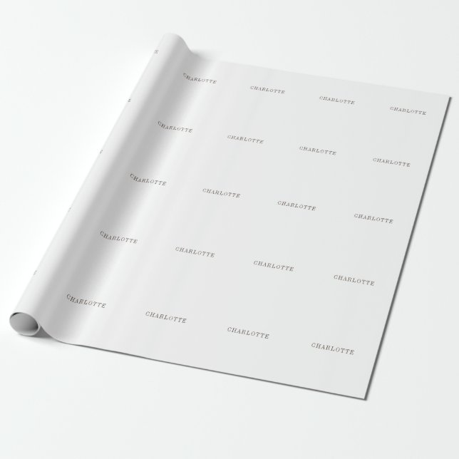 Papel De Presente Minimalista Elegante Clássico Nome Profissional (Desenrolado)