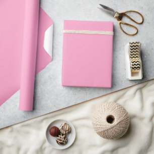 Papel De Presente Minimalista Elegante Rosa Cravo Sólido Simples