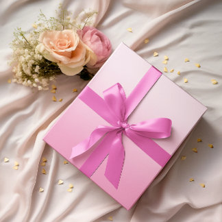 Papel De Presente Minimalista Moderno Algodão Doce Rosa Gradiente