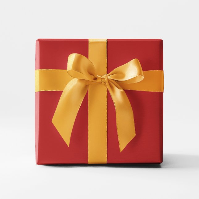 Papel De Presente Minimalista Moderno Tijolo Vermelho Cor Sólida (Minimalist Modern Red Brick Solid Color Wrapping Paper)