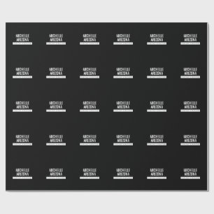 Papel De Presente Minimalista Preto Profissional Moderno