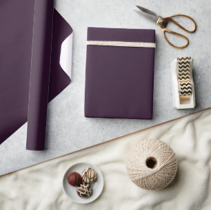 Papel De Presente Minimalista Roxo Violeta Tamarindo Escuro Sólido S