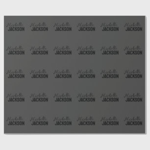 Papel De Presente Minimalista Simples Moderno Seu Nome Mensagem