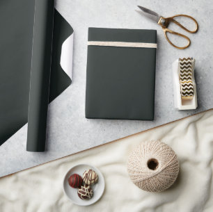 Papel De Presente Minimalista Verde Escuro da Selva Sólido Simples